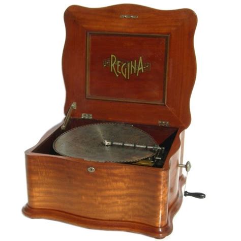 regina crank type music box with metal records|regina music box facts.